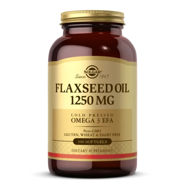 مکمل روغن بذر کتان سولگار 1250mg امگا3 اسید چرب ضروری